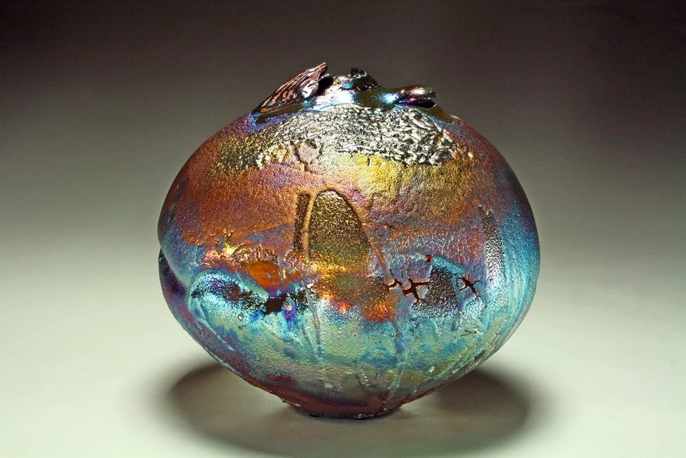 Raku Vortex 3 — Raku Pottery by Steven Forbes-deSoule